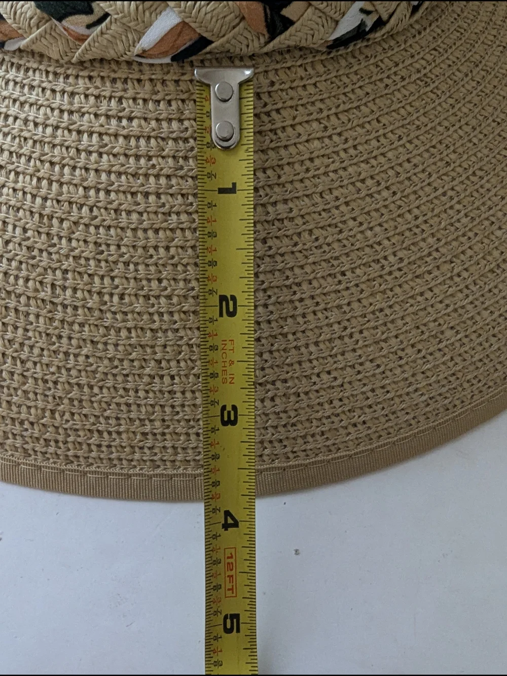 Women's Roll Up Straw Sun Visor Wide Brim Packable Beach Hat With Floral Bow
